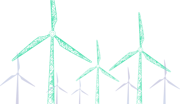 Ilustração Captação de Energia Eólica